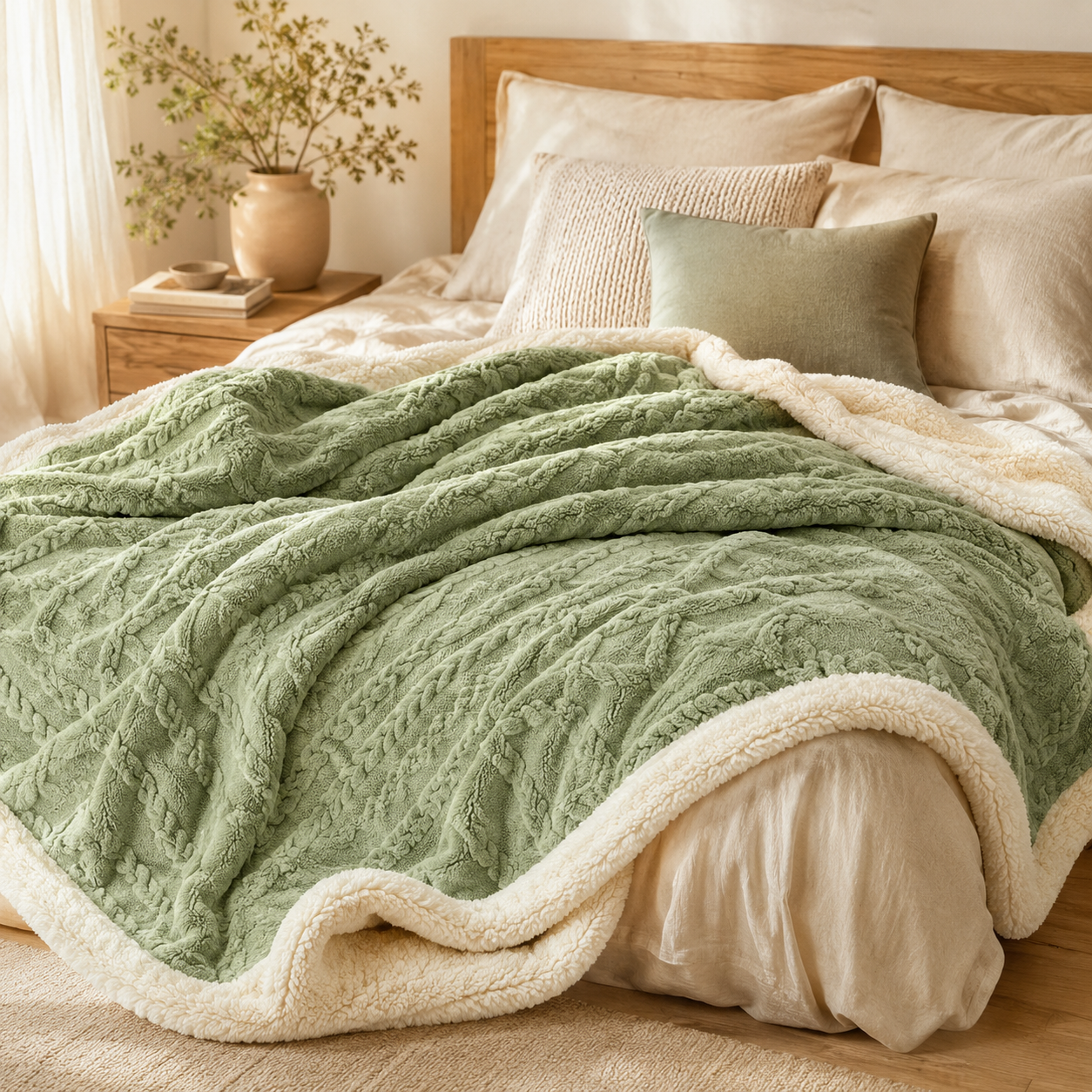 Soft Lamb Velvet Throw Blanket