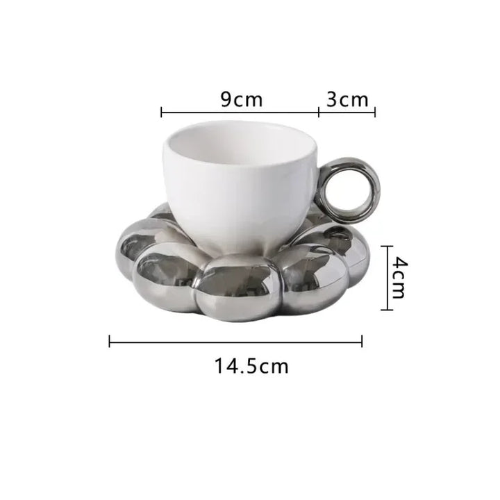 Cloud Ceramic Mug &amp; Saucer Set