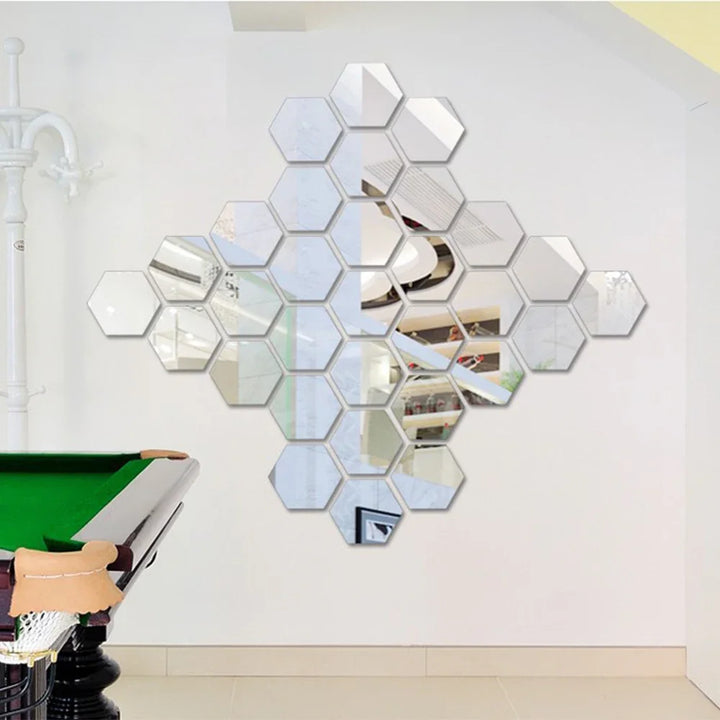 Hexagon Acrylic Mirror Wall Set