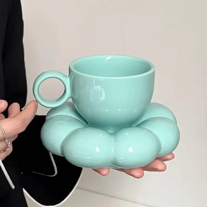 Cloud Ceramic Mug &amp; Saucer Set
