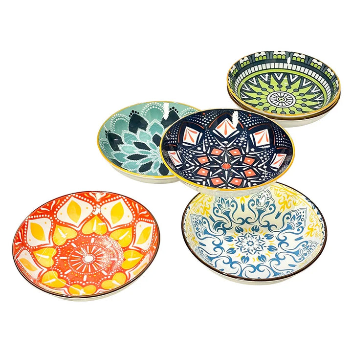 Bohemian Ceramic Plate Set