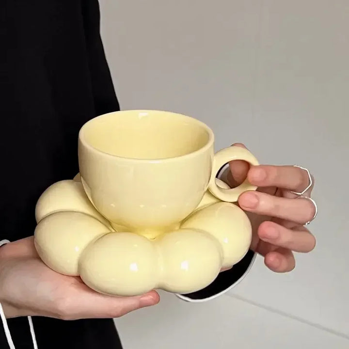 Cloud Ceramic Mug &amp; Saucer Set
