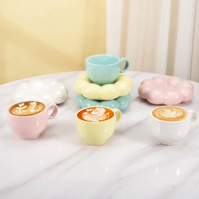 Cloud Ceramic Mug &amp; Saucer Set