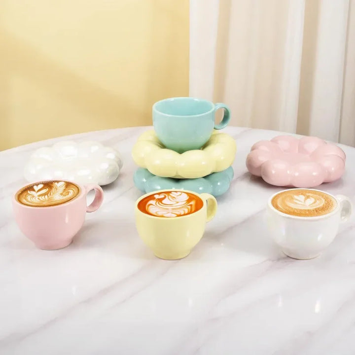 Cloud Ceramic Mug &amp; Saucer Set