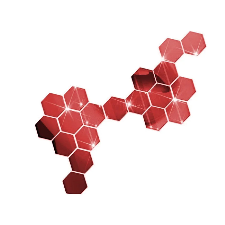 Hexagon Acrylic Mirror Wall Set
