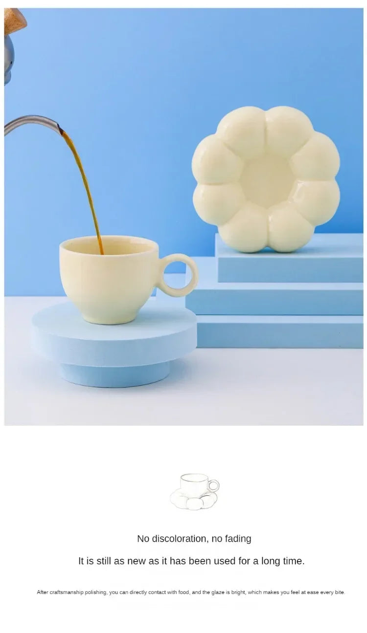 Cloud Ceramic Mug &amp; Saucer Set