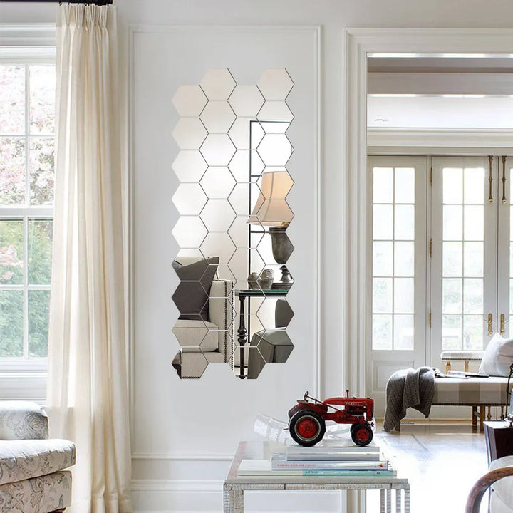 Hexagon Acrylic Mirror Wall Set