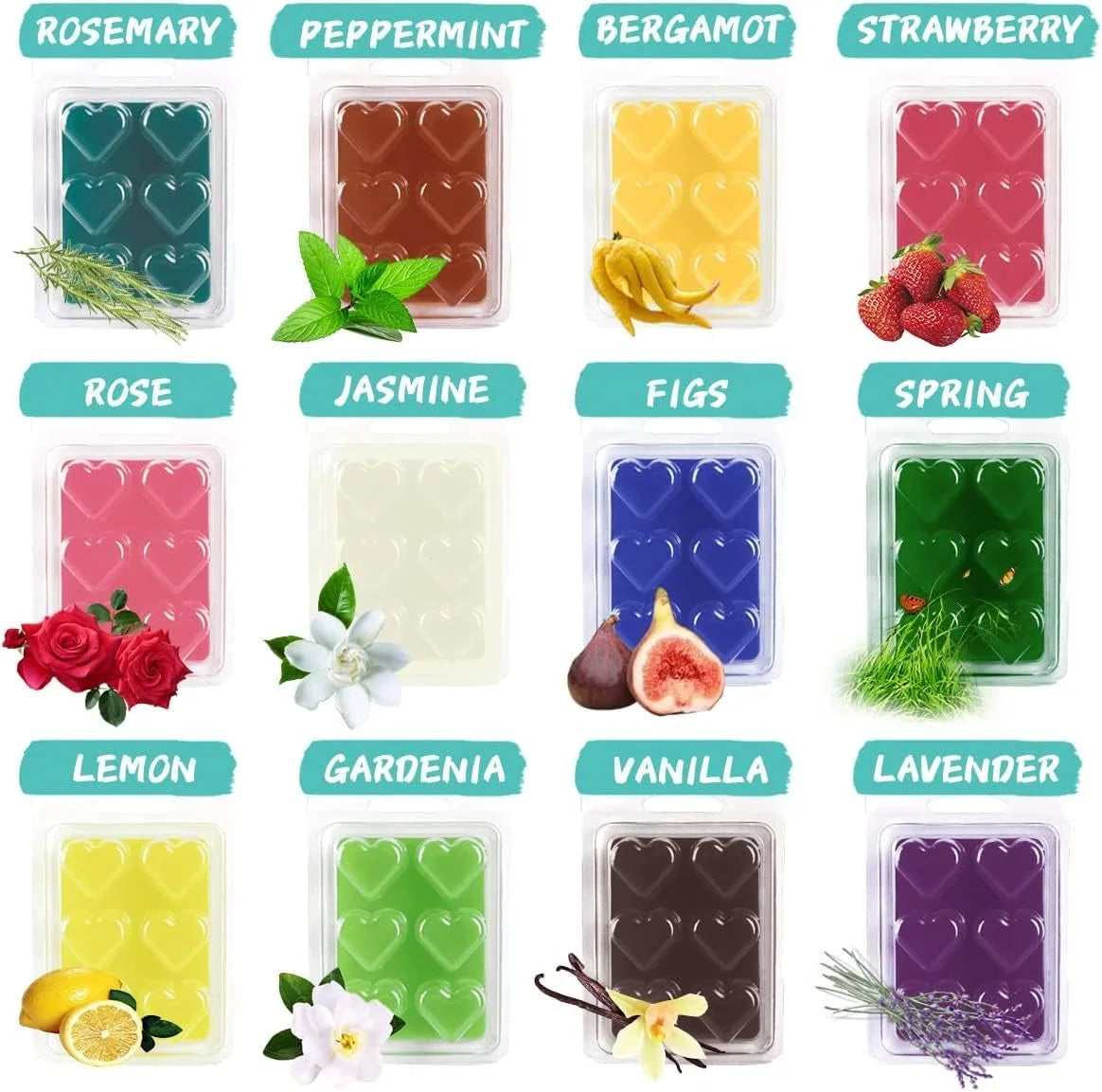Heart-Shaped Soy Wax Melt Set