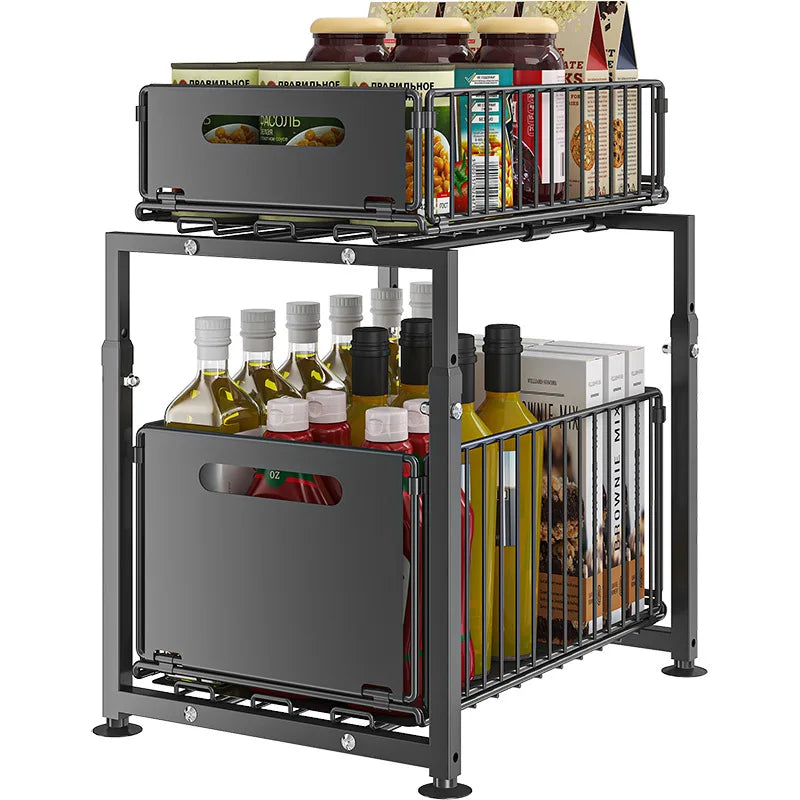 Pull-Out Cabinet Organiser — 2 &amp; 3 Tier