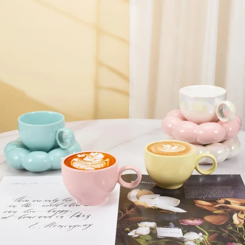 Cloud Ceramic Mug &amp; Saucer Set