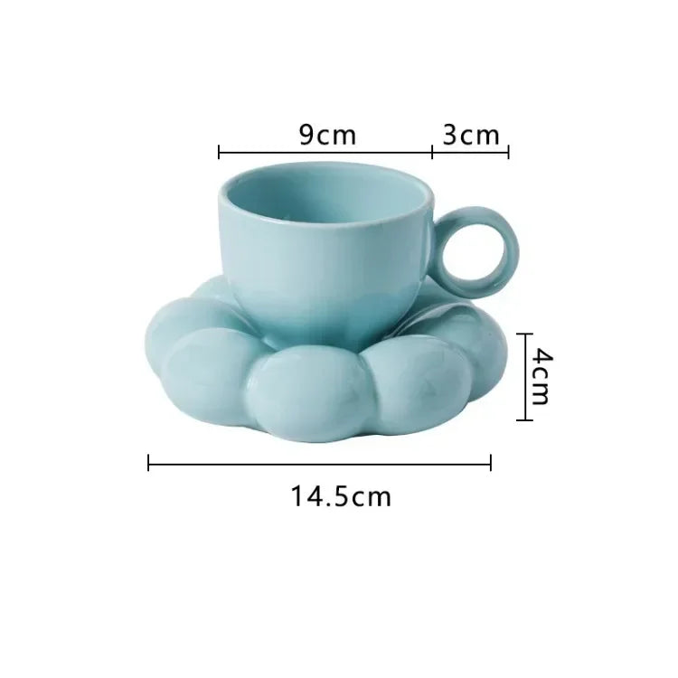 Cloud Ceramic Mug &amp; Saucer Set