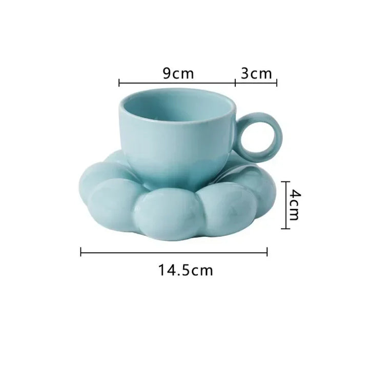 Cloud Ceramic Mug &amp; Saucer Set