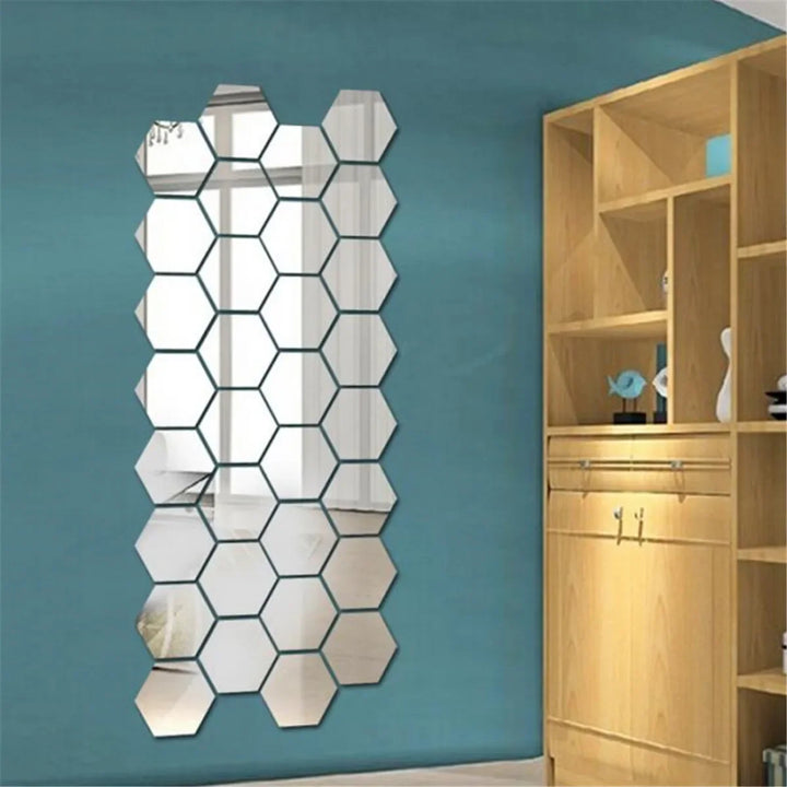 Hexagon Acrylic Mirror Wall Set