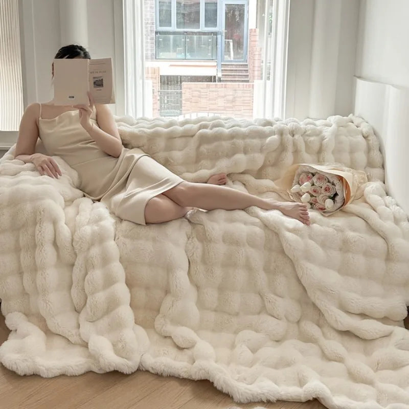 Chunky Plush Throw Blanket