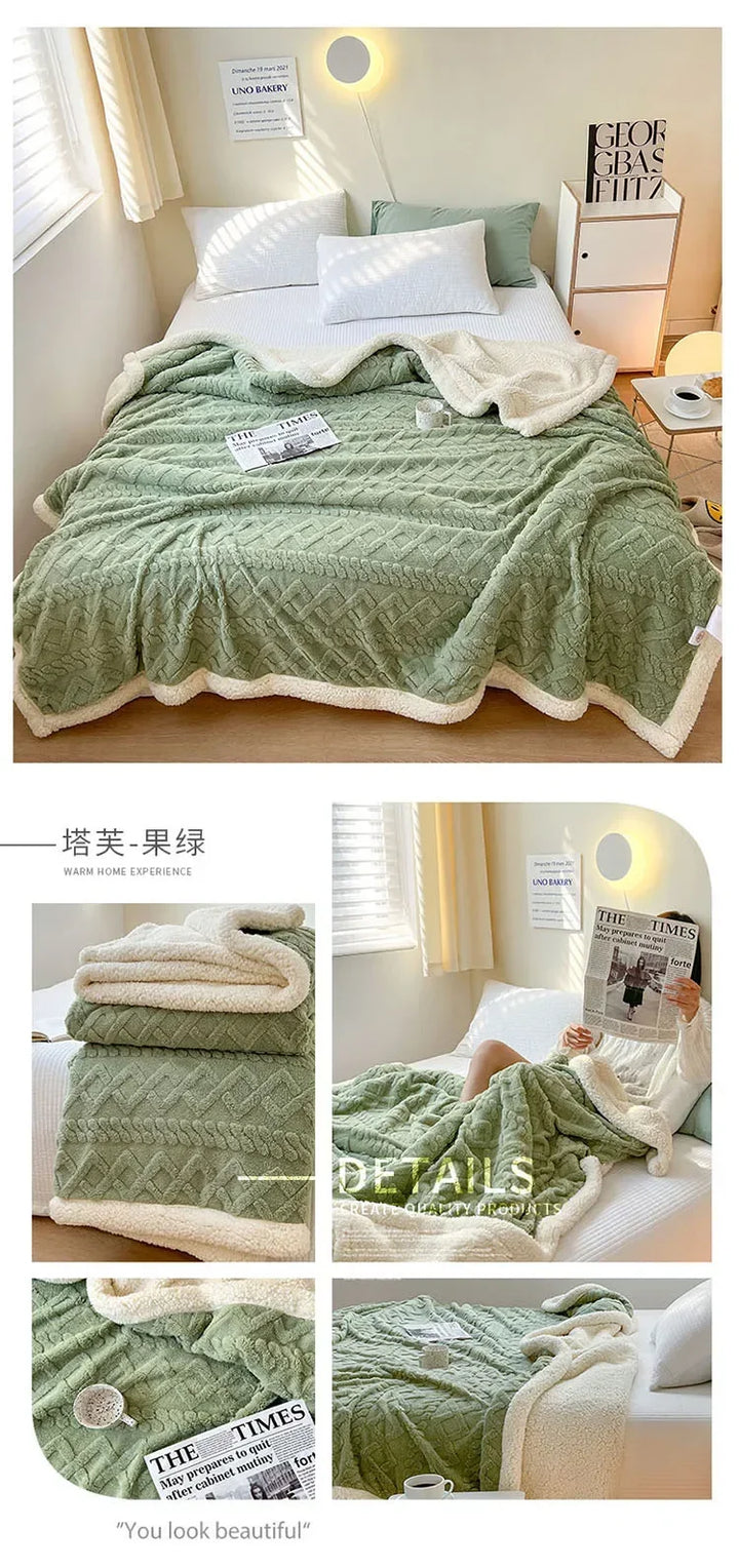 Soft Lamb Velvet Throw Blanket — Luxuriously Plush Home Essential