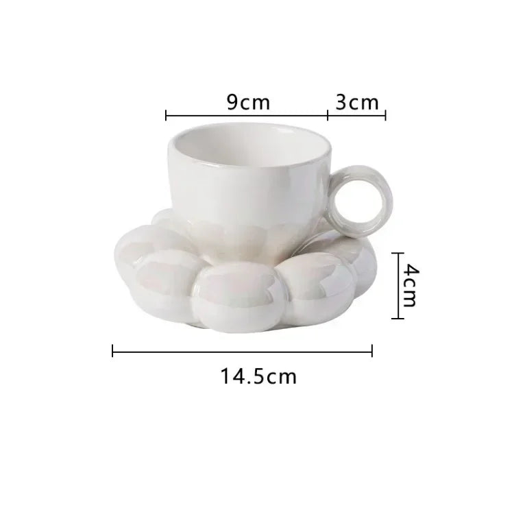Cloud Ceramic Mug &amp; Saucer Set