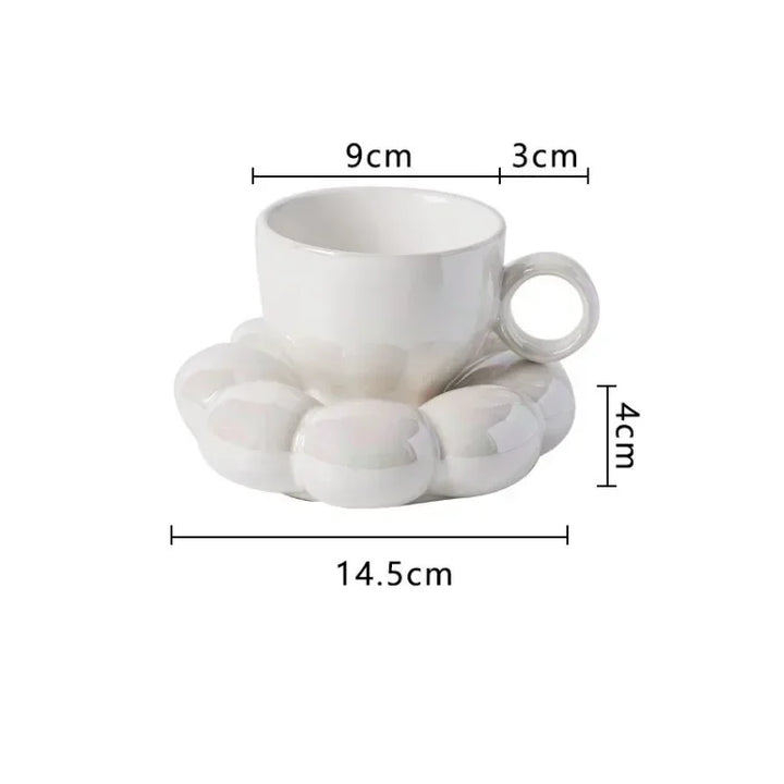 Cloud Ceramic Mug &amp; Saucer Set