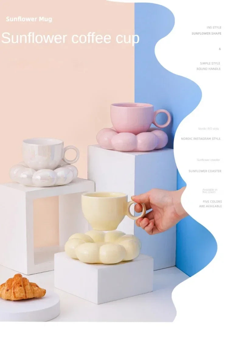 Cloud Ceramic Mug &amp; Saucer Set