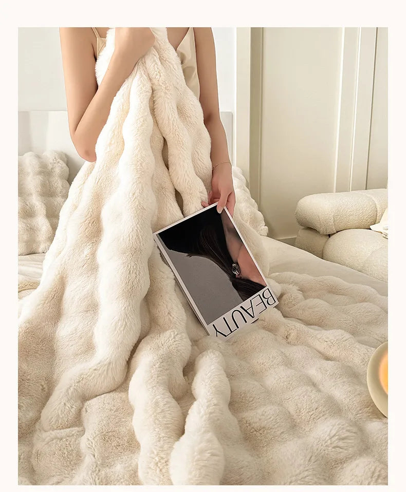 Chunky Plush Throw Blanket