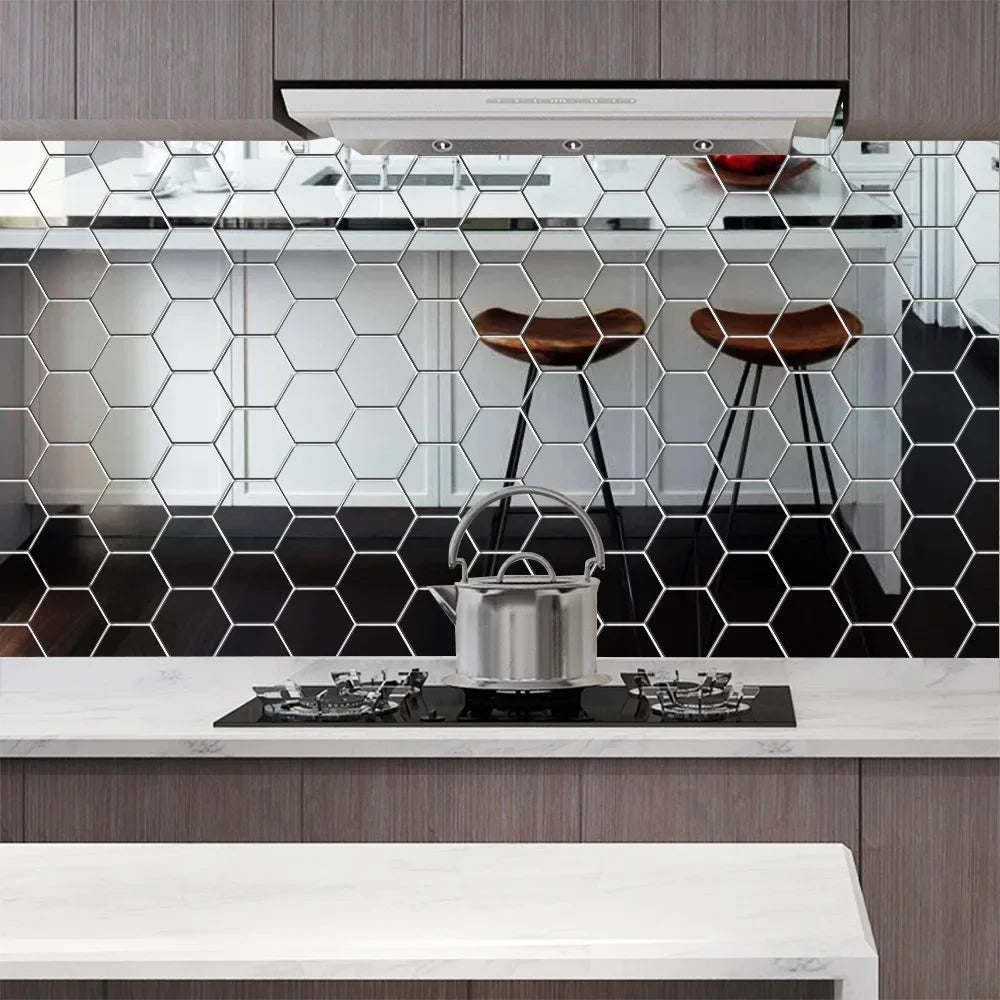 Hexagon Acrylic Mirror Wall Set