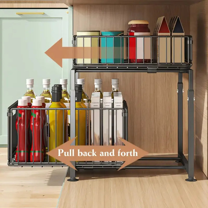 Pull-Out Cabinet Organiser — 2 &amp; 3 Tier