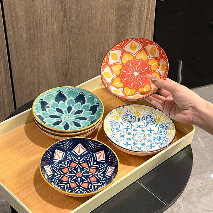 Bohemian Ceramic Plate Set