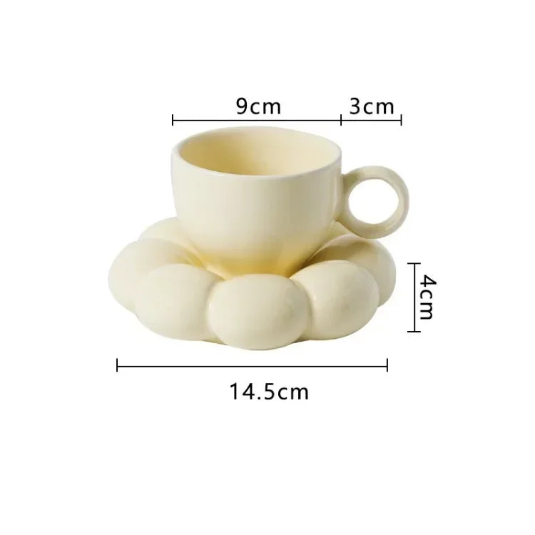 Cloud Ceramic Mug &amp; Saucer Set