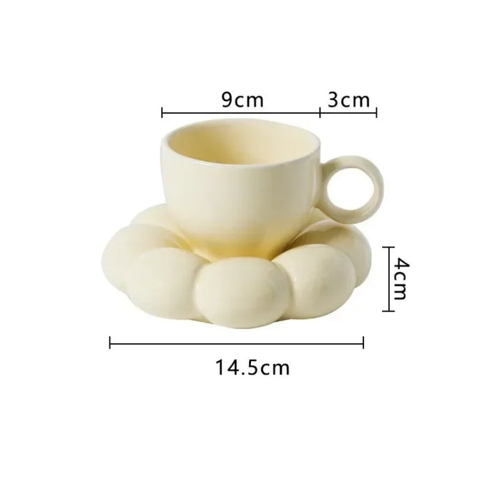 Cloud Ceramic Mug &amp; Saucer Set