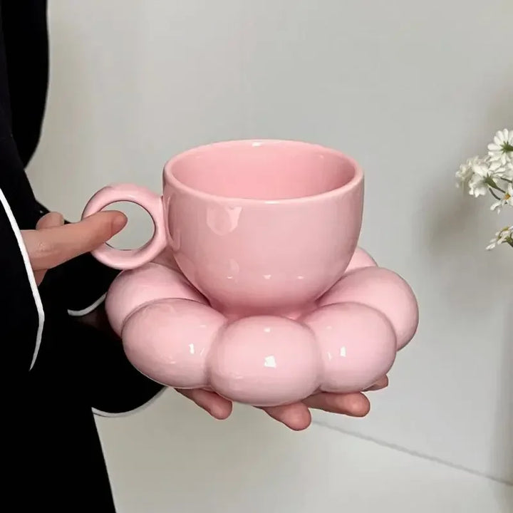 Cloud Ceramic Mug &amp; Saucer Set