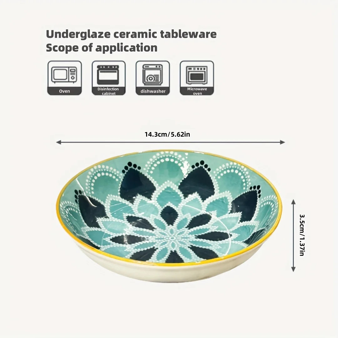 Bohemian Ceramic Plate Set