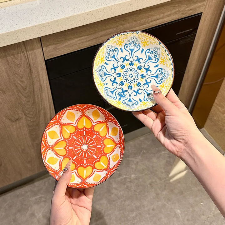 Bohemian Ceramic Plate Set