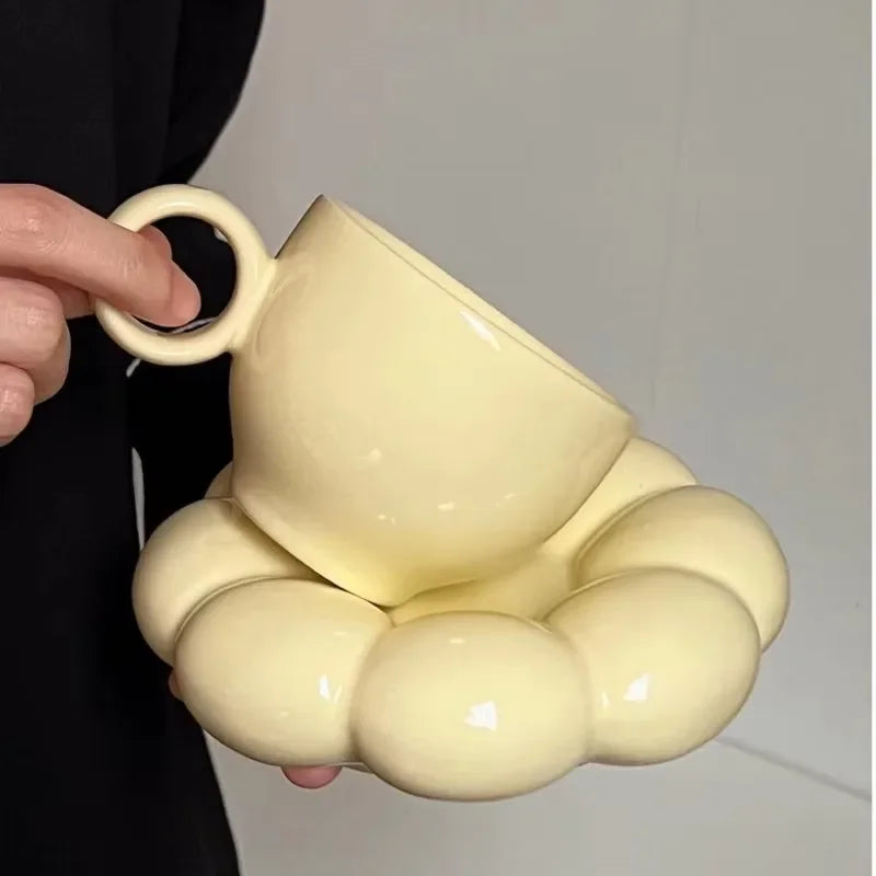 Cloud Ceramic Mug &amp; Saucer Set