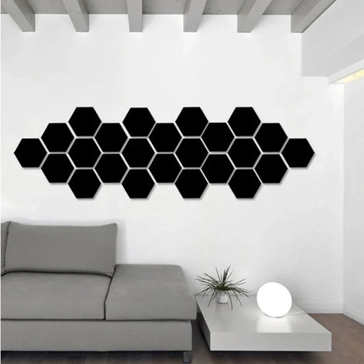 Hexagon Acrylic Mirror Wall Set