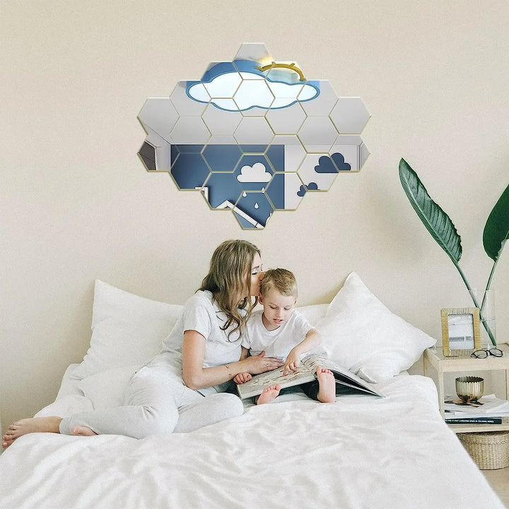 Hexagon Acrylic Mirror Wall Set