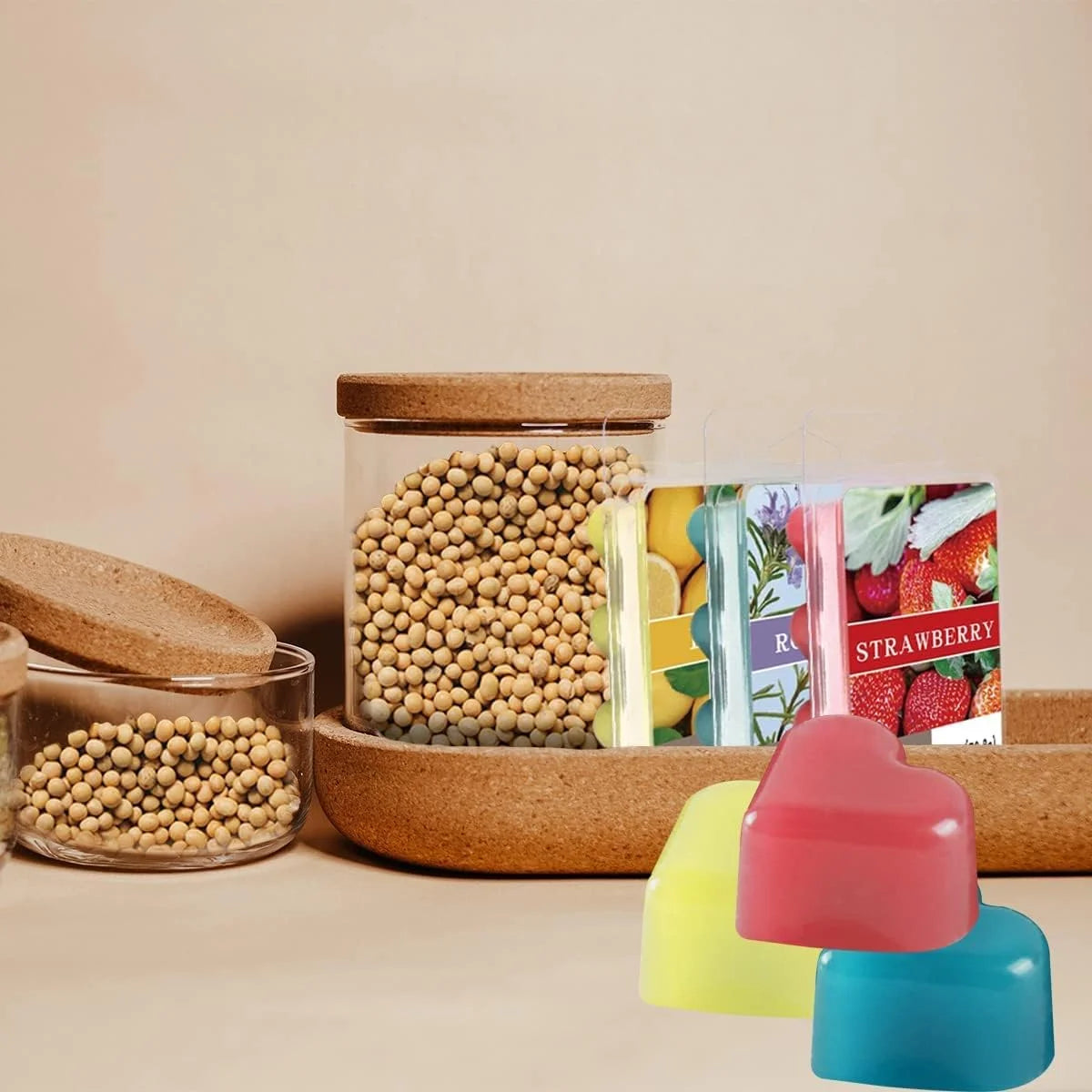 Heart-Shaped Soy Wax Melt Set