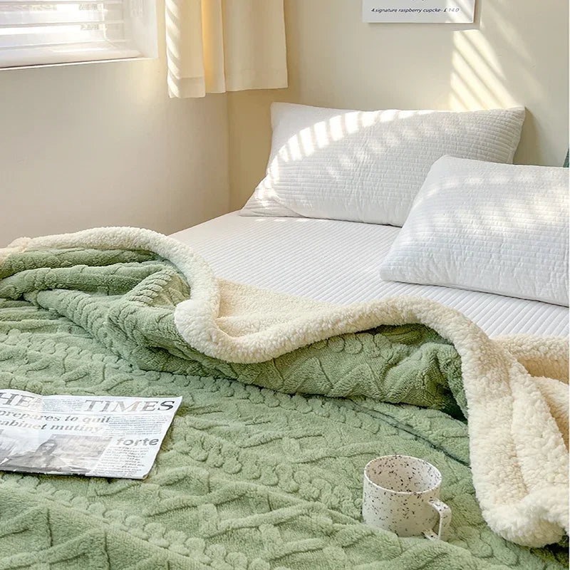 Soft Lamb Velvet Throw Blanket — Luxuriously Plush Home Essential