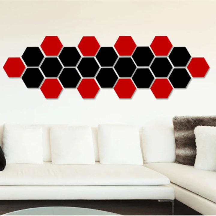 Hexagon Acrylic Mirror Wall Set