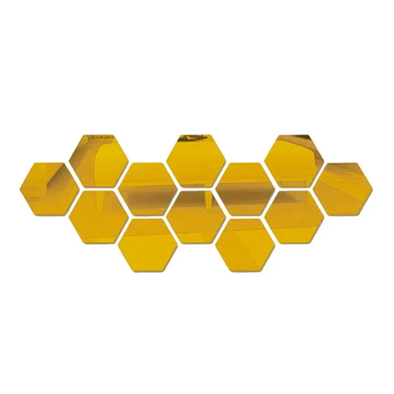 Hexagon Acrylic Mirror Wall Set