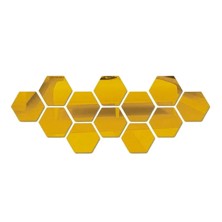 Hexagon Acrylic Mirror Wall Set