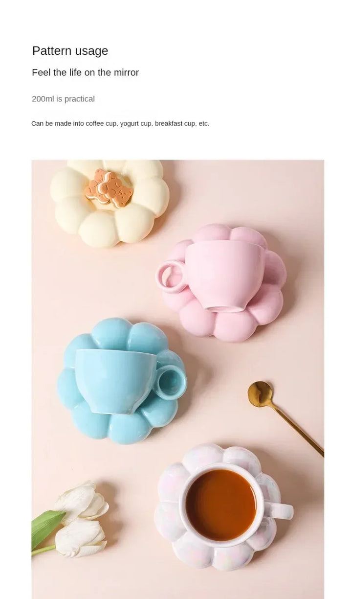 Cloud Ceramic Mug &amp; Saucer Set