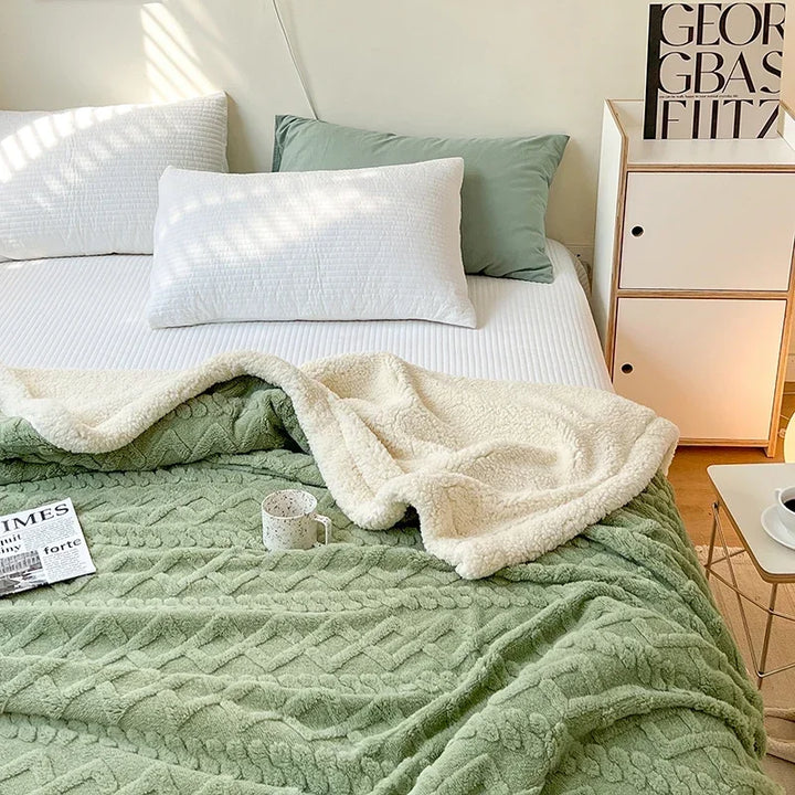 Soft Lamb Velvet Throw Blanket — Luxuriously Plush Home Essential