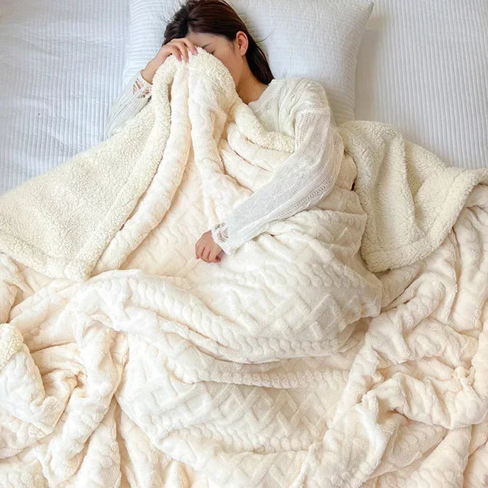 Soft Lamb Velvet Throw Blanket — Luxuriously Plush Home Essential