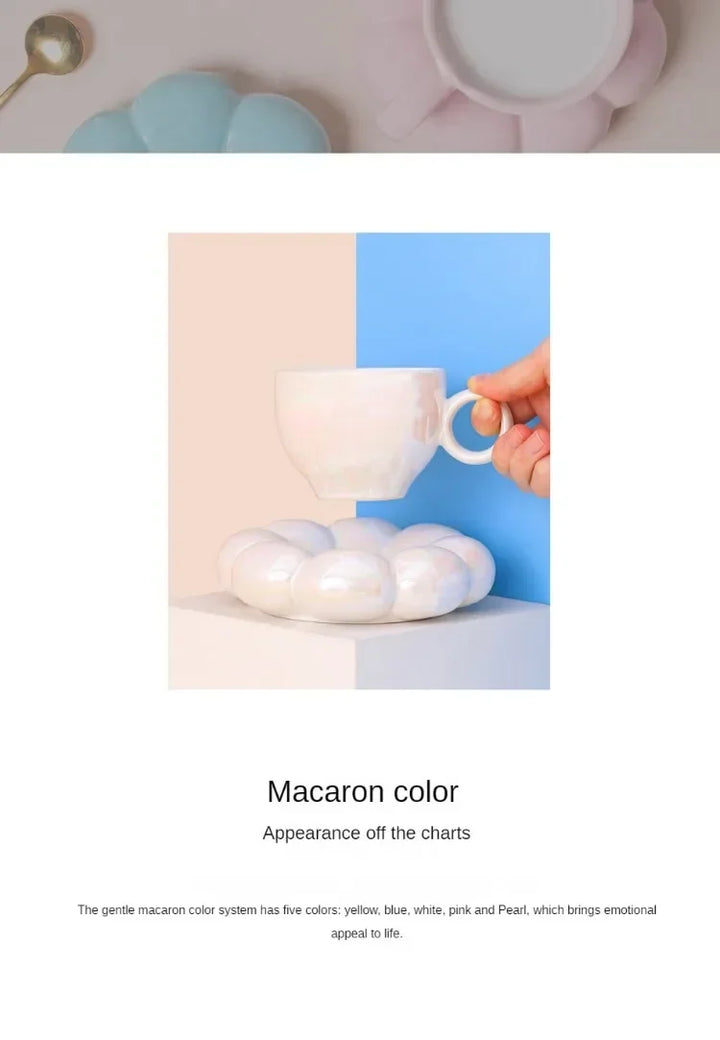 Cloud Ceramic Mug &amp; Saucer Set