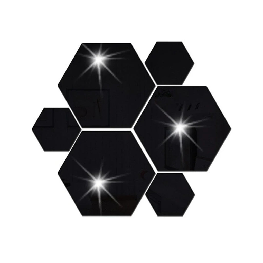 Hexagon Acrylic Mirror Wall Set