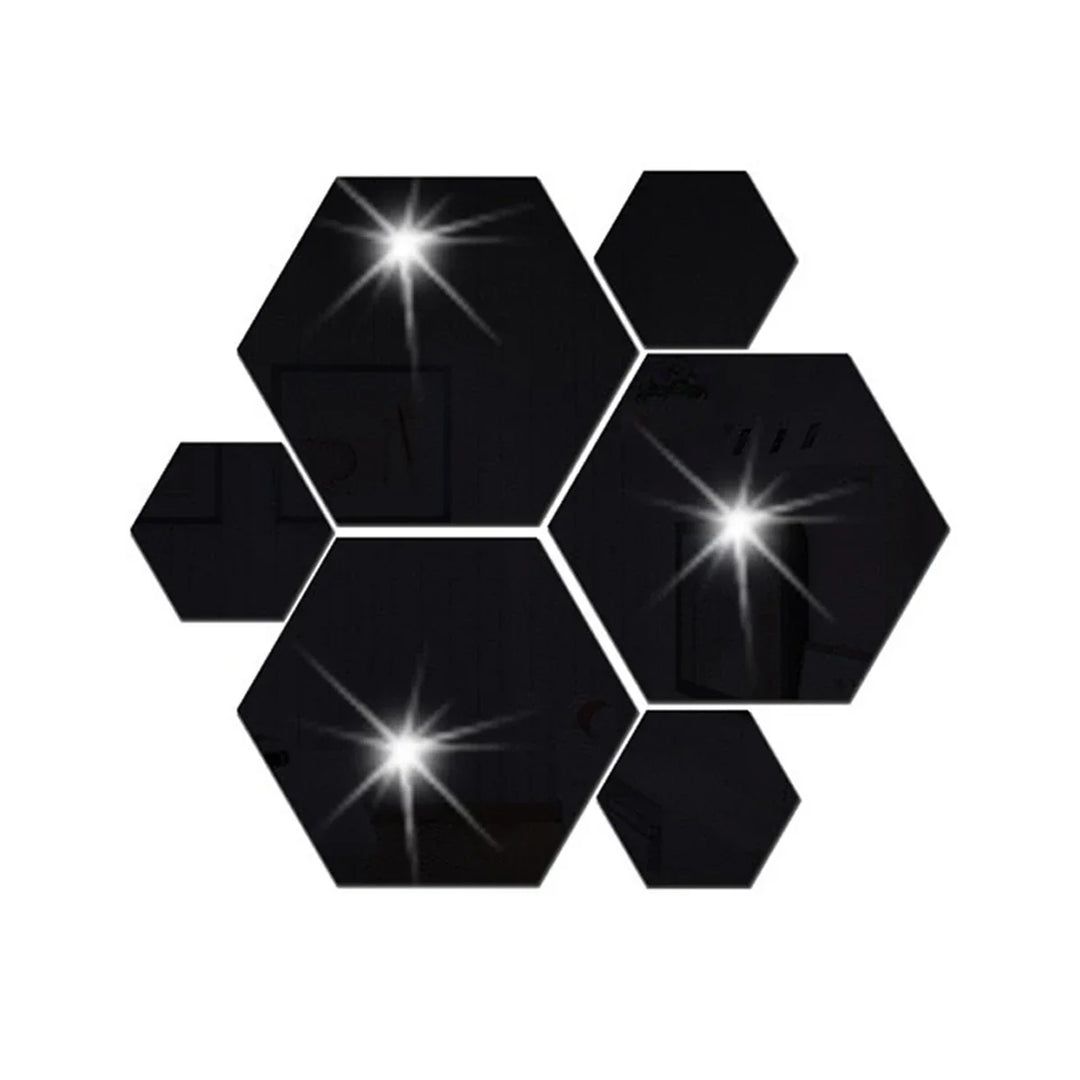 Hexagon Acrylic Mirror Wall Set