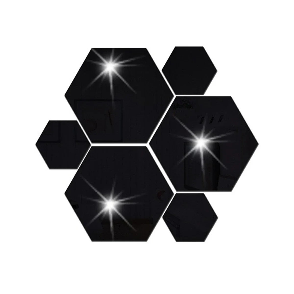 Hexagon Acrylic Mirror Wall Set