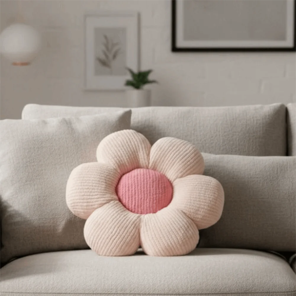 Flower Shape Throw Cushion