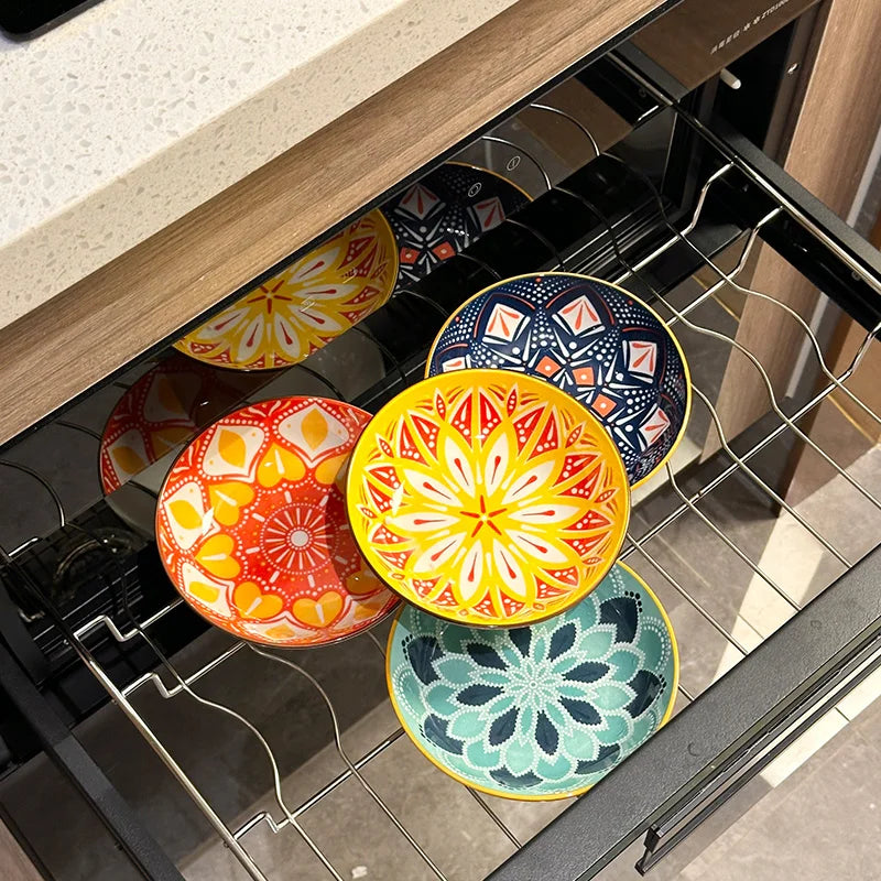 Bohemian Ceramic Plate Set