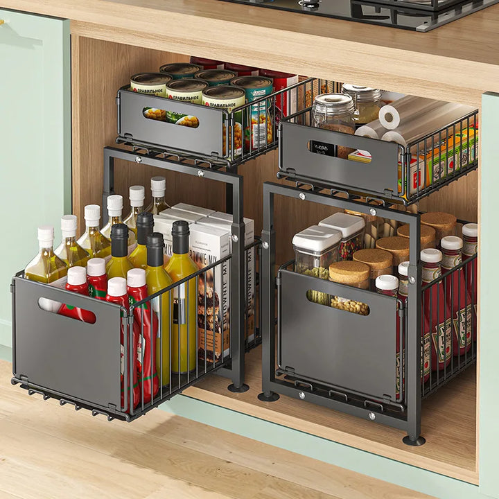 Pull-Out Cabinet Organiser — 2 &amp; 3 Tier