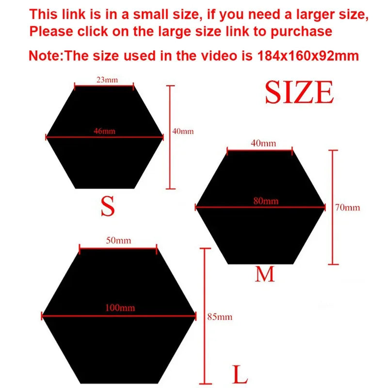 Hexagon Acrylic Mirror Wall Set